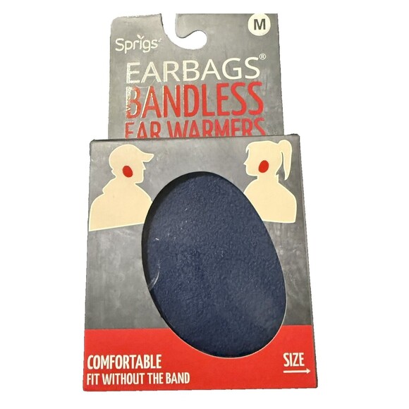 EARBAGS Bandless Ear Warmers NAVY Adult Medium Lightweight Warm Thinsulate NIB - Picture 1 of 11